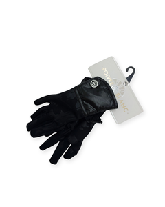 Poivre Blanc Stretch Fleence Gloves Flower Black (1775-JRGL/A) дитячі рукавиці